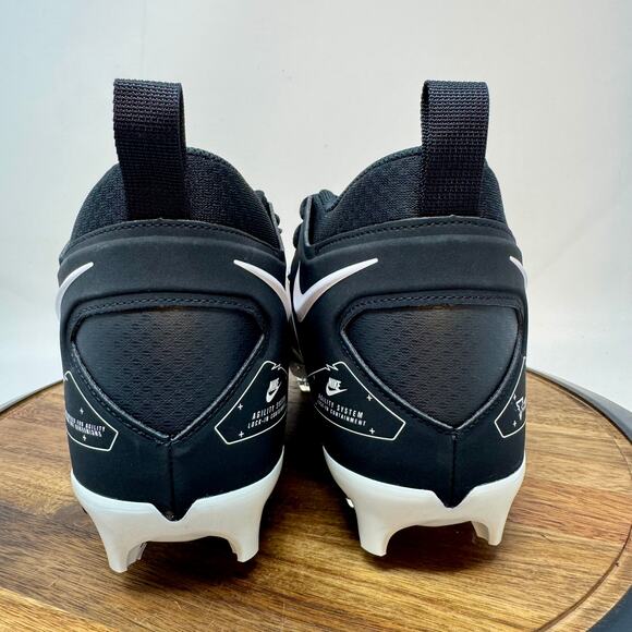 Nike Men's Alpha Menace Detachable 12.5 Wide Football Cleats Black DR5662-001 - Picture 4 of 10